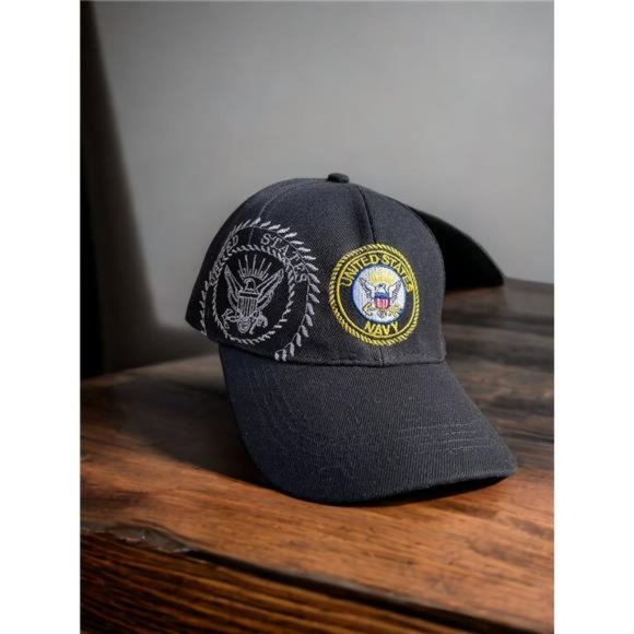 Embroidered Hat | Adjustable United States Navy Cap | Outdoor USA Cap - Picture 2 of 3
